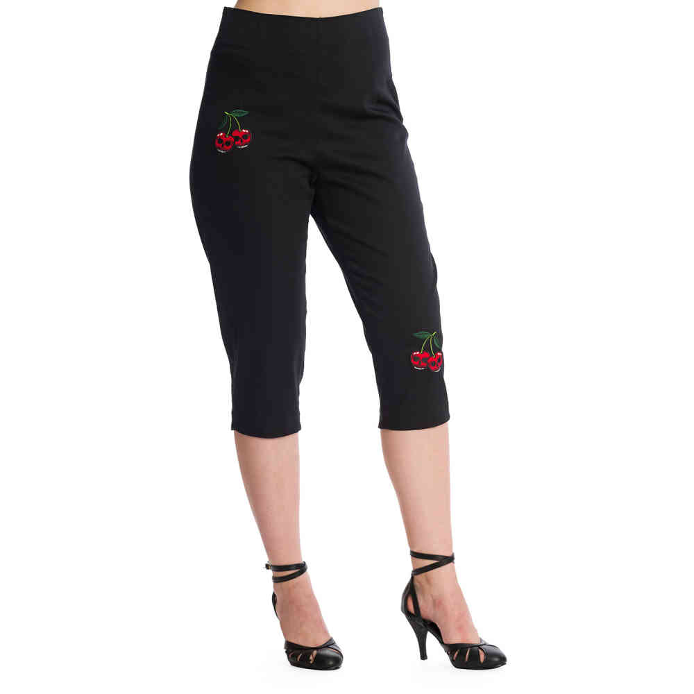 Banned - SWEET REVENGE CHERRY Caprihose - Schwarz